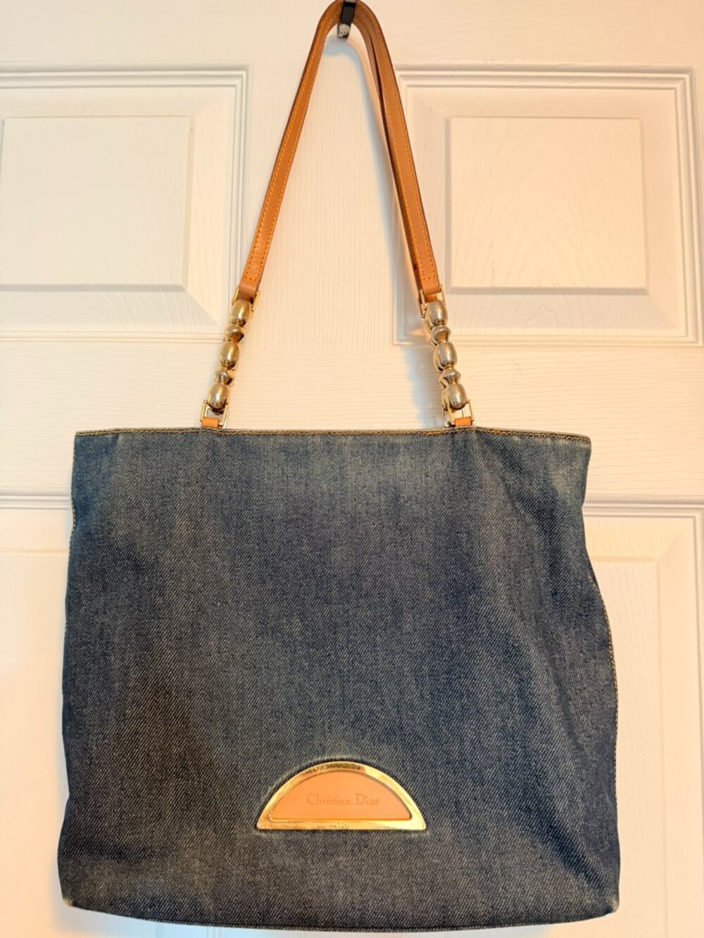 Vintage Christian Dior Malice Denim Tote Bag